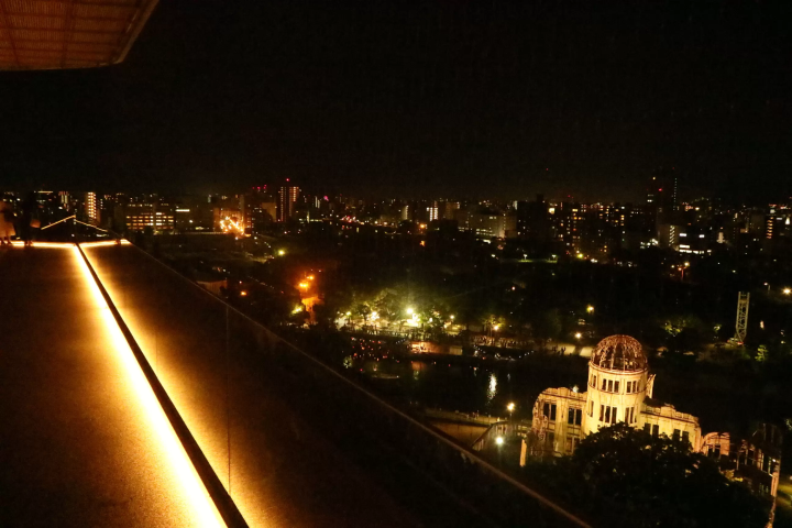 We also recommend taking in the view of Hiroshima from the rooftop observation deck . Away from the hustle and bustle, it's a peaceful moment to reflect on the year. 