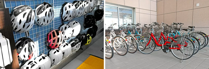 Cycling reservations can be made at the Wakasa Mihama Tourism Association counter located inside the station building. 
