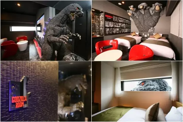 以哥吉拉為房間設計主題的「哥吉拉主題房（Godzilla Room）」