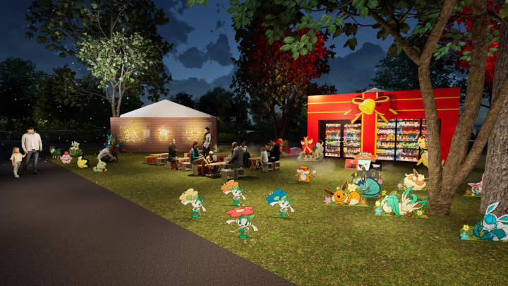 橫濱紅磚倉庫「寶可夢快樂假期」2025 聖誕燈飾