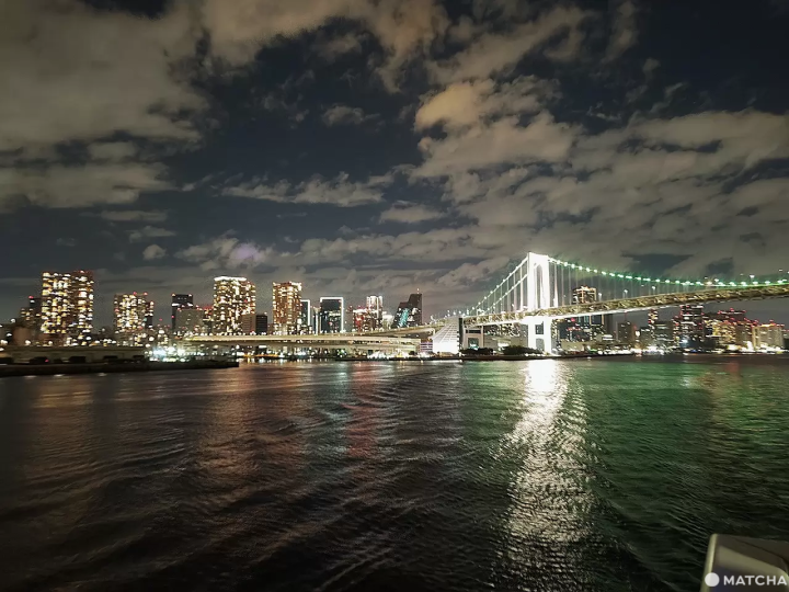 Tokyo night view from passenger ship