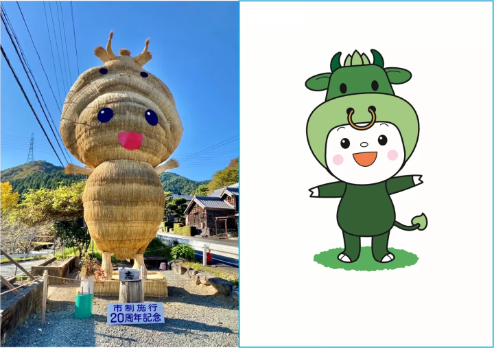 ประติมากรรมฟางข้าวขนาดยักษ์ในนิกากิ เมืองมัตสึซากะ จังหวัด จังหวัดมิเอะ