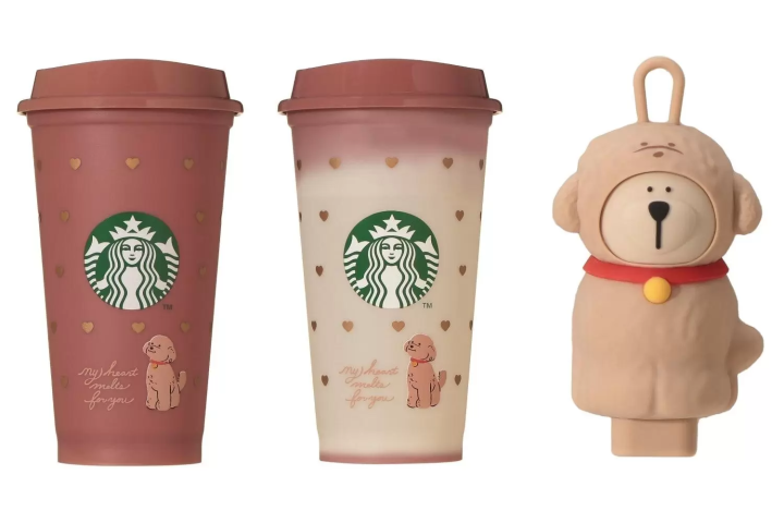 2026日本星巴克情人節新品｜巧克力融化馬克杯與狗貓主題隨行杯開賣