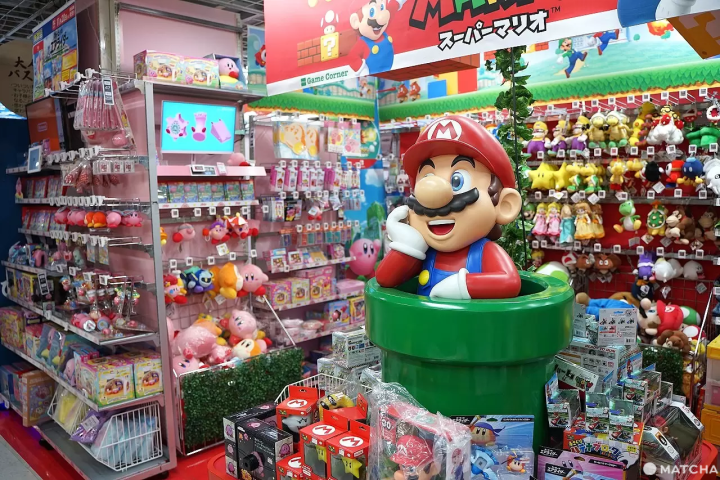 Super Mario goods at Bic Camera
