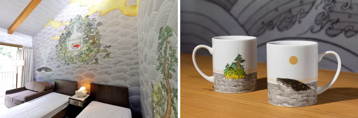 A stay at a hotel where you can experience the art of Echizen paper, Inami wood carving, and Kutani ware in the Hokuriku region