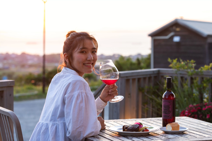 [15 minutes from Chubu Centrair International Airport] A winery restaurant with a spectacular view that blends into the sea and sky