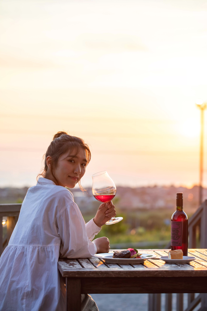 [15 minutes from Chubu Centrair International Airport] A winery restaurant with a spectacular view that blends into the sea and sky