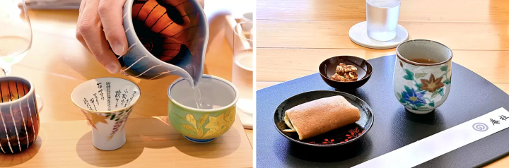 The tableware used is also a pleasure 