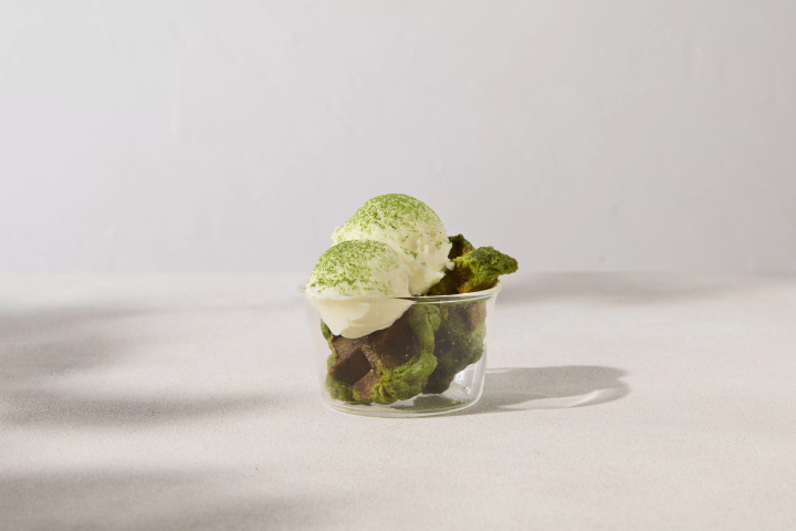 抹茶鬆餅聖代
