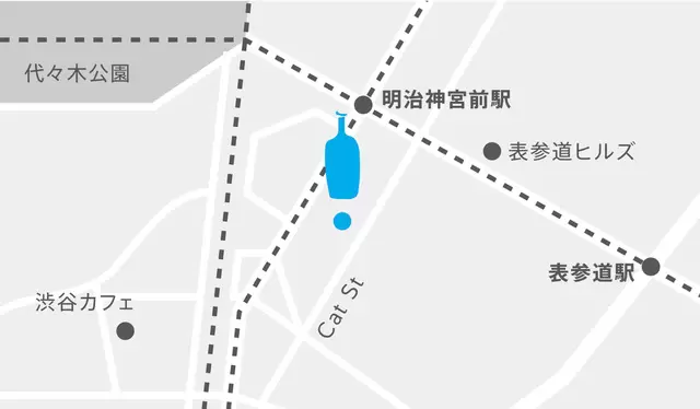 Blue Bottle Coffee 藍瓶咖啡 原宿店位置