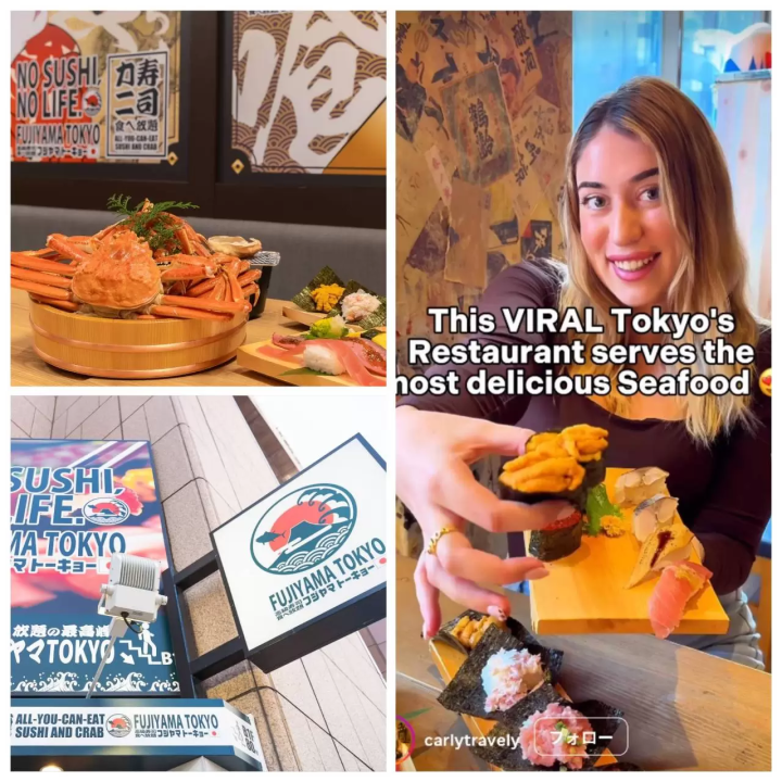 Carla PauleがFUJIYAMA来店！秋葉原で寿司＆蟹食べ放題を堪能