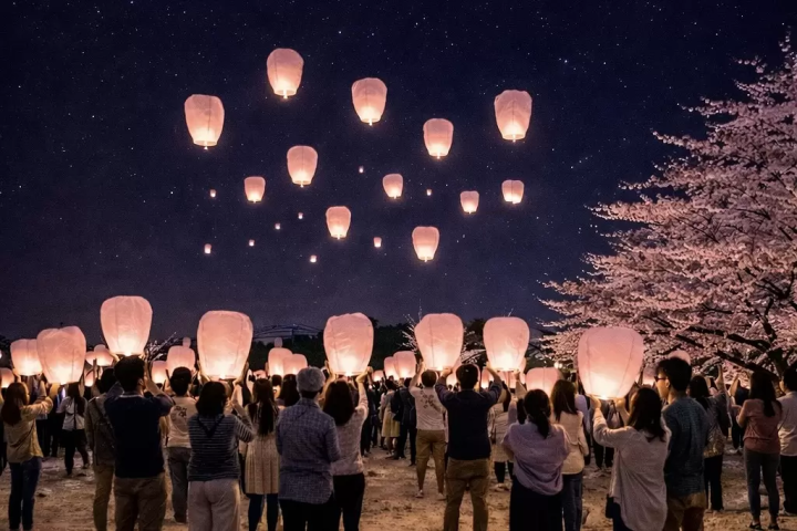 Osaka Ogimachi Cherry Blossom Festival 2026: Music and Lanterns