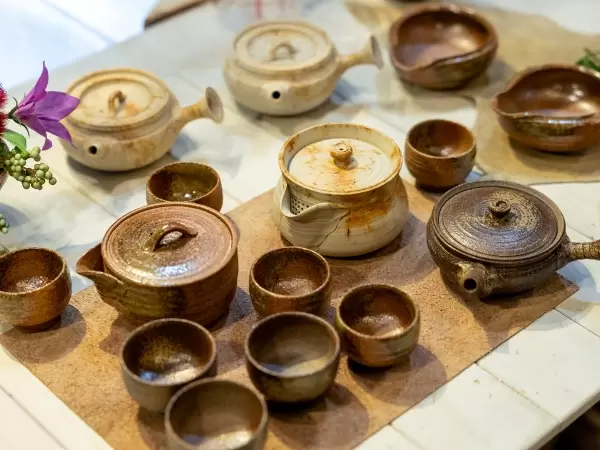 The pottery displayed in the workshops along the Pottery Footpath. You might just find your favorite one-of-a-kind piece. 