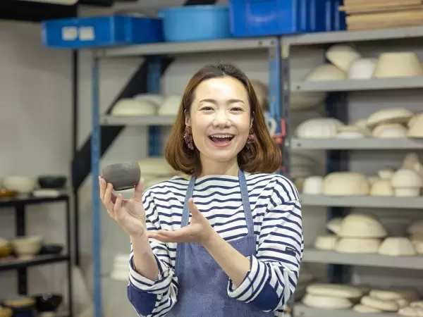 My adorable, round-shaped "My Sake Cup" is complete! 