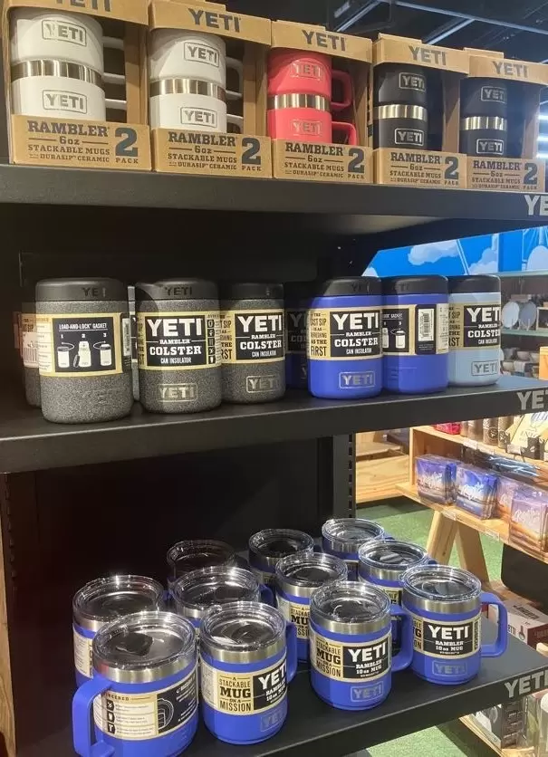 An impressive selection of YETI products! There's also a great selection of souvenirs, including new North Face items and Japan-exclusive T-shirts.
