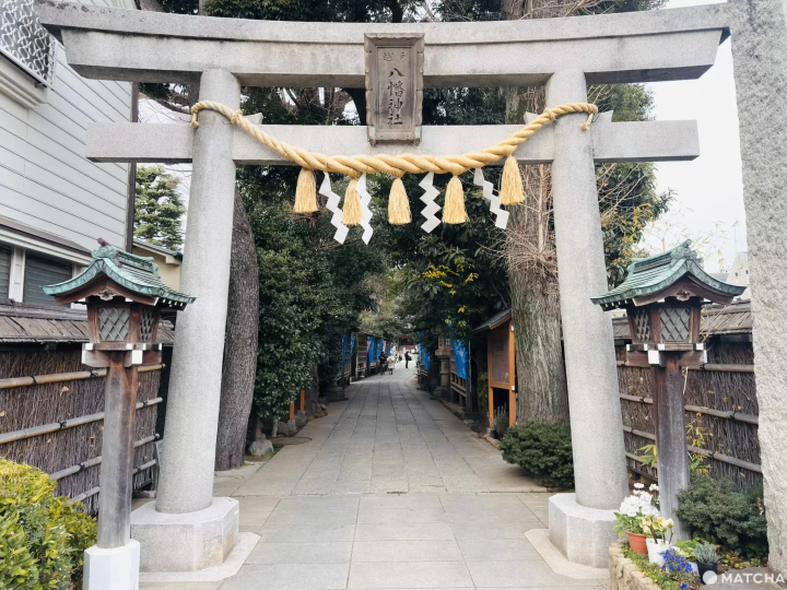 戶越八幡神社入口處