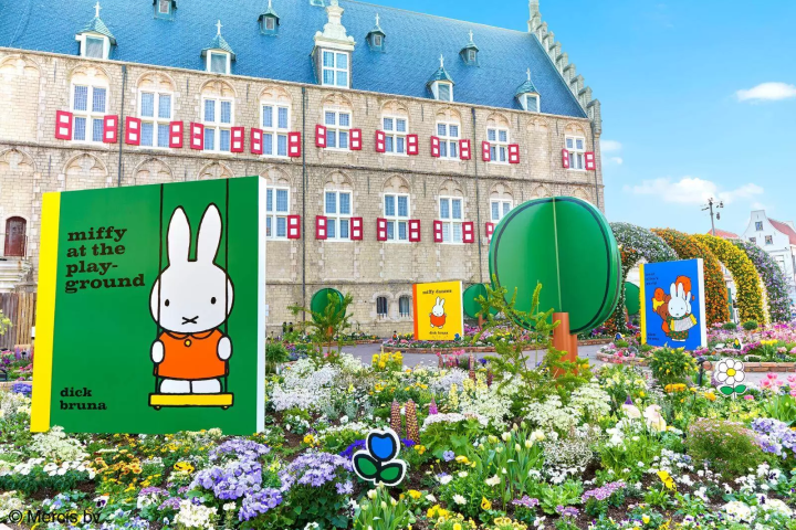 米飛兔的花朵綻放花園