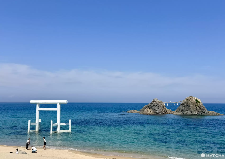 夫婦岩 櫻井二見浦海岸 鳥居