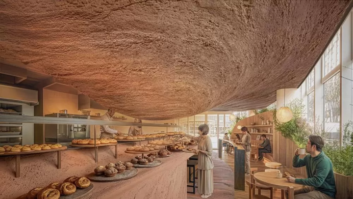 白天作為烘焙坊、夜晚化身為麵包餐酒館提供現烤麵包與料理的「Land Bageri」