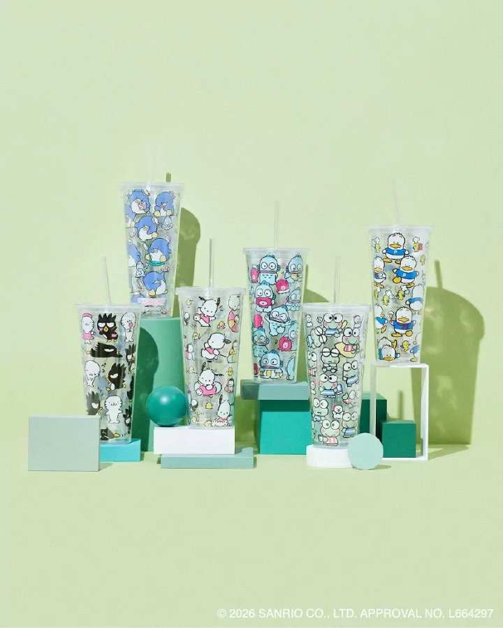 sanrio house, clear tumbler series in 20 varieties