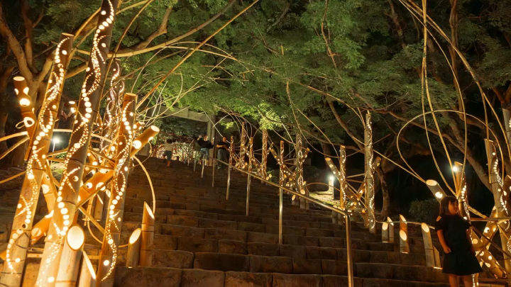 Kamado Shrine, The Stone Steps Light Path