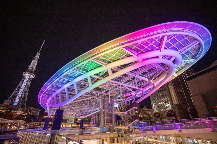 The illuminated "Water Spaceship" is truly magical.