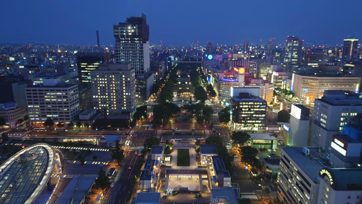 Night view from the observation deck