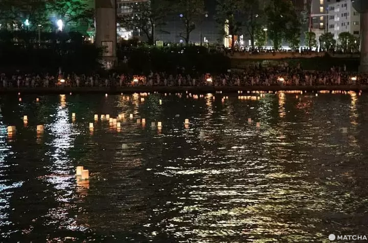 Sumida River floating lanterns