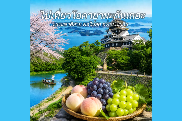 [สำหรับประเทศไทย] Discover OKAYAMA: การเดินทางเพื่อสัมผัสธรรมชาติและผลไม้ตามฤดูกาล