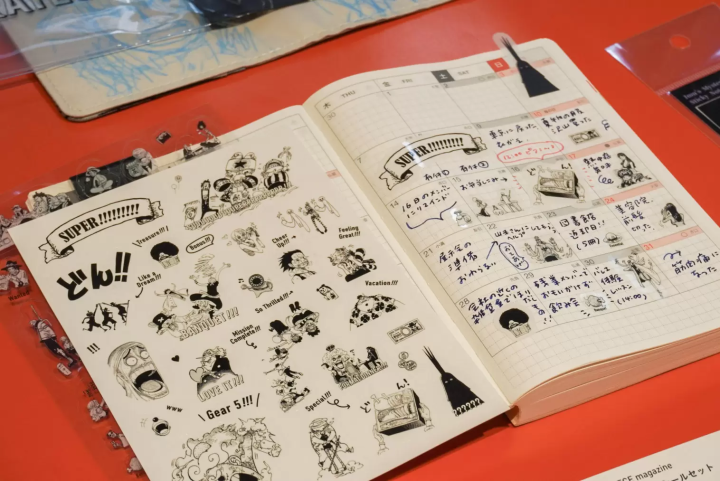ONE PIECE × Hobonichi 手帳 2027實際書寫範例與角色貼紙裝飾