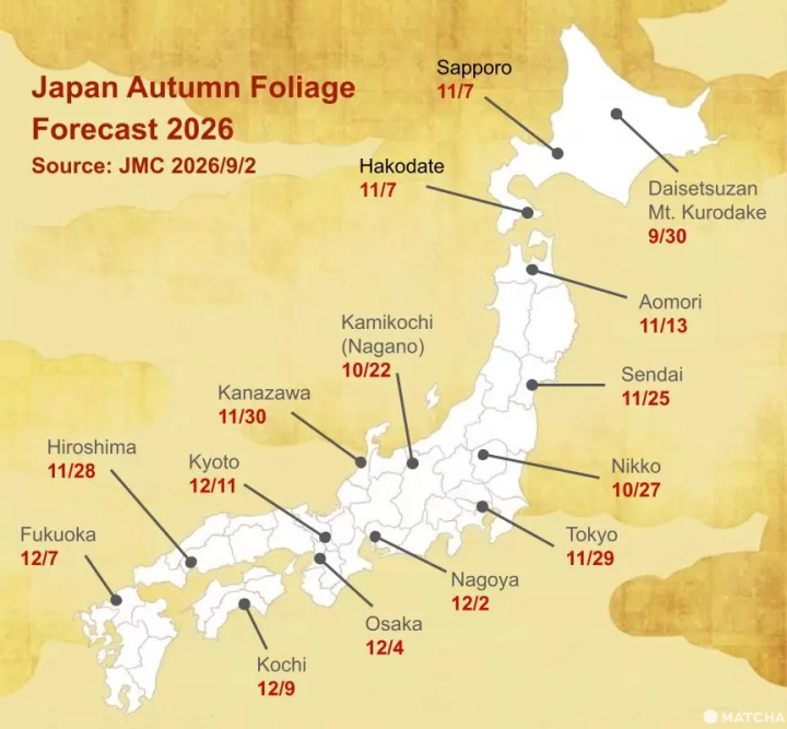 Japan Autumn Foliage 2026 Forecast