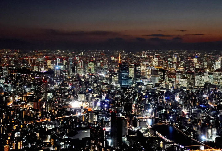 東京晴空塔看出去的夜景