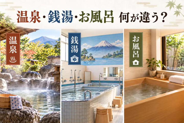 What's the difference between Japanese hot springs, public baths, and baths? We'll explain how to use them and the proper etiquette in an easy-to-understand way.