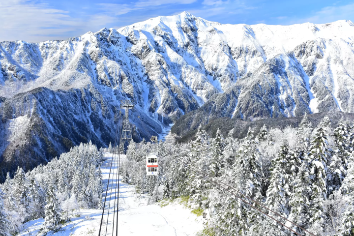 新穗高纜車雙層纜車+山景