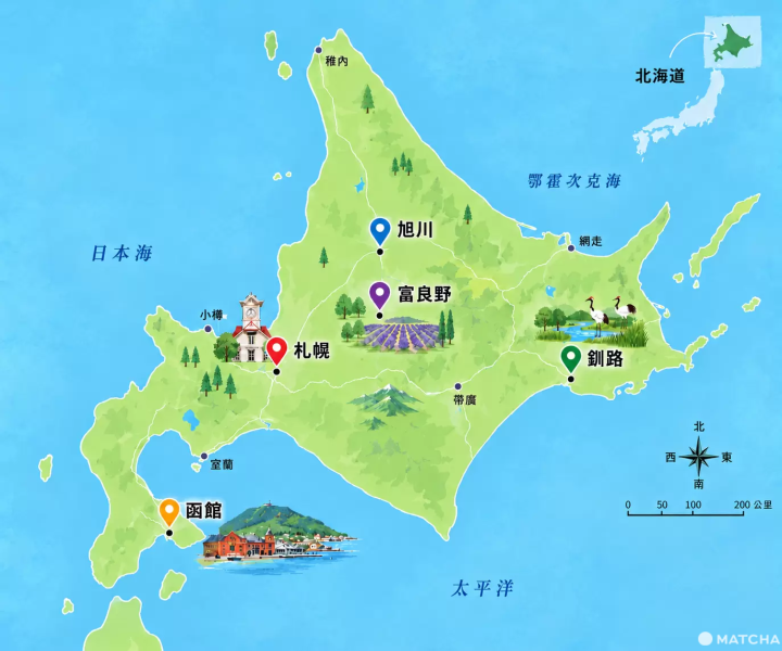 北海道各地天氣差很多!札幌、函館、旭川、富良野、釧路氣候差異
