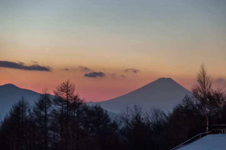 山梨県立まきば公園からみる富士山
