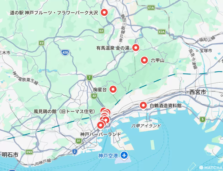 神戶景點地圖