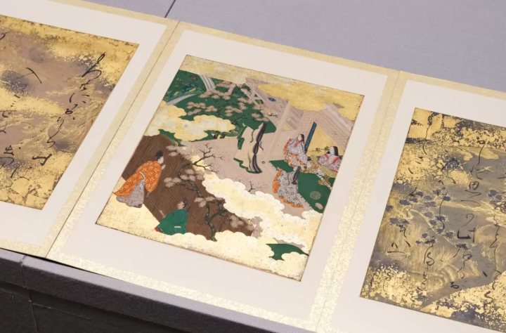 重要文化財《源氏物語畫帖 若紫》，土佐光吉、長次郎繪，安土桃山至江戶時代・17世紀，京都國立博物館收藏［全展期展出，部分畫帖輪替展示（此場景於前期展出）］［僅限京都會場展出］